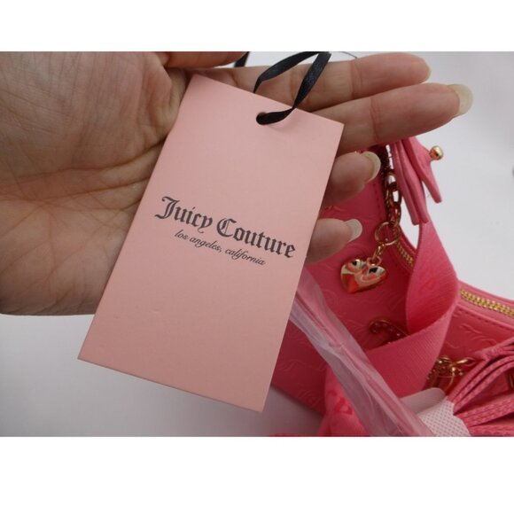 NWT Juicy Couture All About that Bling Hobo Crossbody Pink Lemonade - Picture 4 of 16
